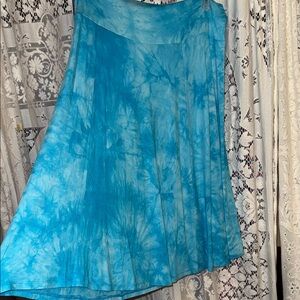 Lock & Love knit Blue‎ A-Line Skirt